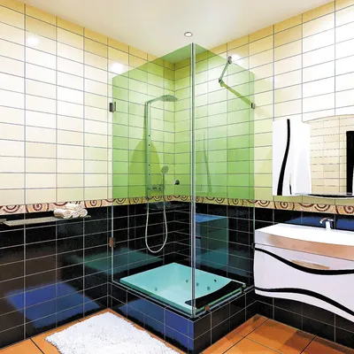 Стильный и современный душ без душевой кабины в ванной комнате