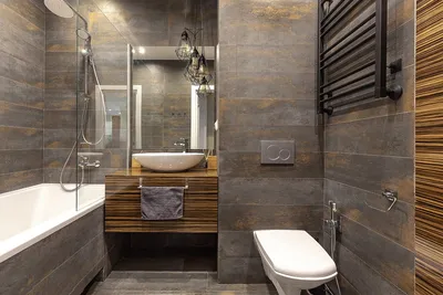 Преобразование ванной комнаты: душ вместо ванны на фото
