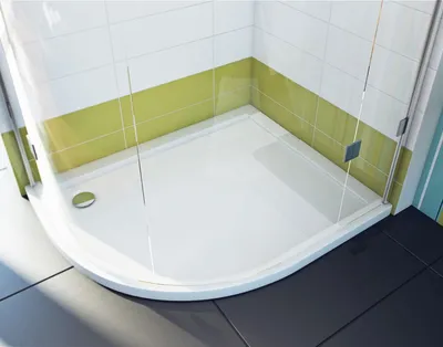 Фото галерея: душ вместо ванны в стильных ванных комнатах