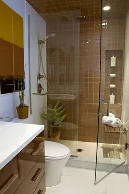 Стильные ванные комнаты с душем вместо ванны: фото примеры