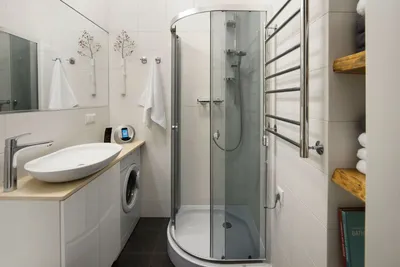 19) Фото душевой кабины в ванной в Full HD