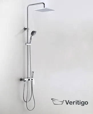 Фото душевой стойки в ванной - Full HD изображение