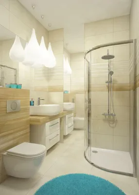 Изображение душевого уголка в ванной комнате в HD качестве