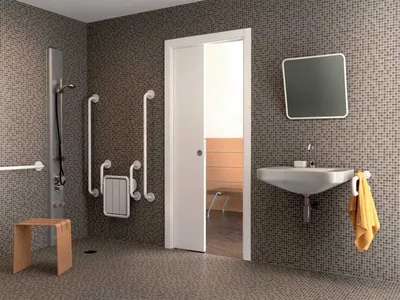 Трендовые двери для ванной комнаты на фото
