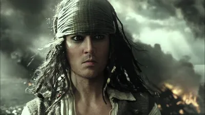 HD фотка Джонни Деппа в роли пирата из Пираты Карибского моря