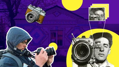 Интересное изображение Дзиги Вертова с его любимой камерой