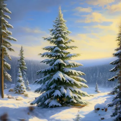 Волшебство зимы: Фотка с елью в разных форматах