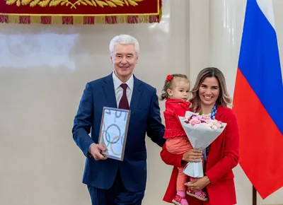 Фото Елены Весниной во время церемонии награждения