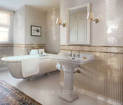 Элитная плитка для ванной: изысканные фотографии в различных форматах