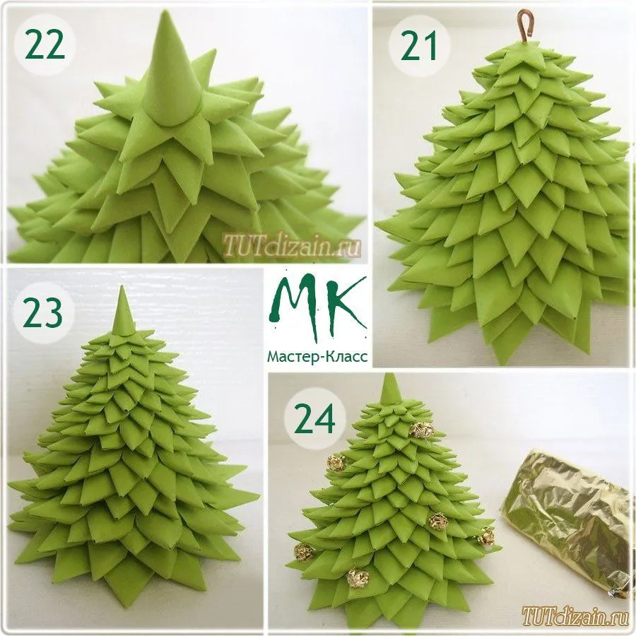 Как сделать елку. Новогодний декор - ёлочка из бумаги, оригами