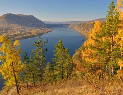 Величественные пейзажи реки Енисей на фото