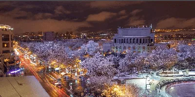 Зимний городской пейзаж: Изображения Еревана на выбор