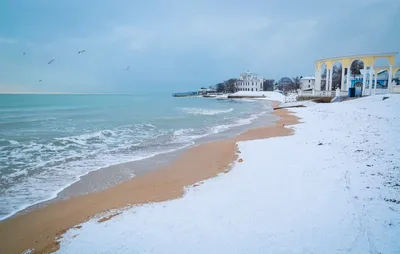 Белоснежная атмосфера: Фотографии зимней Евпатории