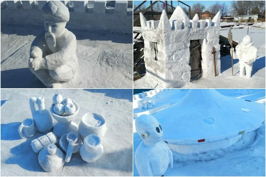 НОВОСТИ - Седьмой конкурс снежных фигур «Магия снега» состоялся в селе Насадка Кунгурского округа