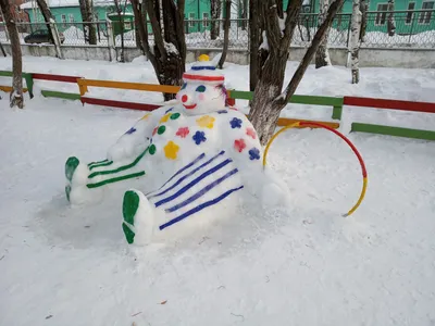 Фото снеговика в детском саду