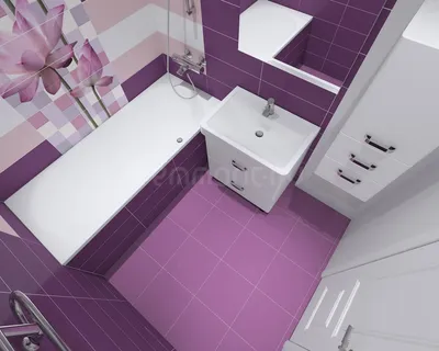 Фиолетовая ванная комната: скачать изображение в формате WebP