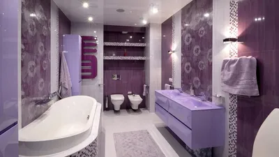 Фото Фиолетовой ванной комнаты в формате 4K
