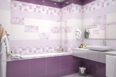 Фиолетовая ванная комната: выберите формат изображения для скачивания