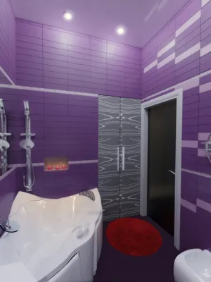 Фиолетовая ванная комната: скачать новое изображение бесплатно