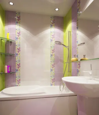 Фиолетовая ванная комната с изысканными деталями