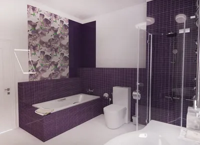 Новое изображение Фиолетовой ванной комнаты для скачивания