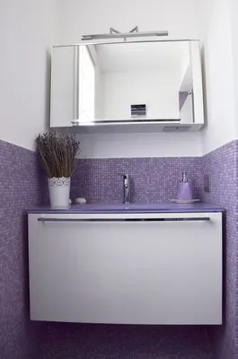 Фиолетовая ванная комната: роскошь и комфорт