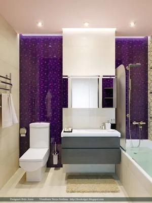 Изображения в фиолетовой ванной комнате