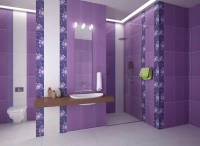 Фиолетовая ванная комната: выберите размер и формат изображения