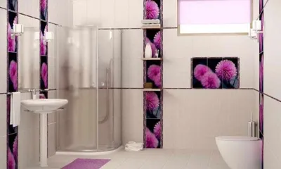 WebP арт фиолетовой ванной комнаты
