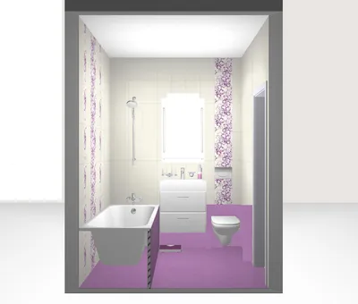 Фотография фиолетовой ванной комнаты в HD