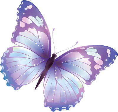 Картинка с разнообразием фиолетовых бабочек