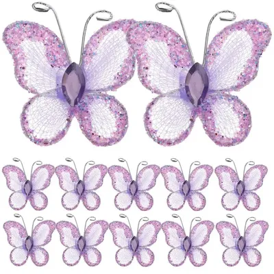 Картинка прекрасных фиолетовых бабочек для декорации
