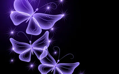 Изображение бабочек в фиолетовом стиле для фотогалереи