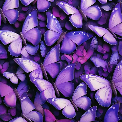 Фото прекрасных бабочек в фиолетовой окраске