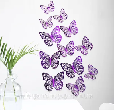 Изображение бабочек в фиолетовой гамме для использования
