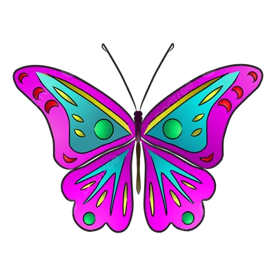 Картинка с фиолетовыми бабочками для декоративных целей