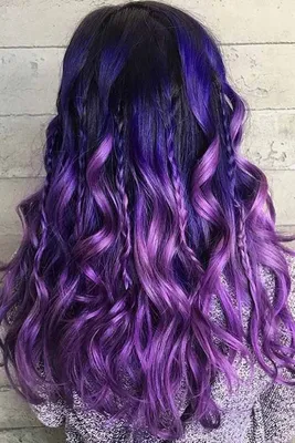Фиолетовые волосы: красивые фото для вдохновения