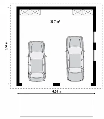 Фотография гаража для двух автомобилей любого размера в png