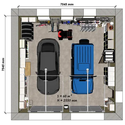 Фото гаража для двух машин с возможностью скачать в jpg