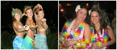 Взрыв креативности: Фотоотчёт о Гавайской вечеринке в сауне.