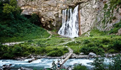 Фотография Гегского водопада в формате PNG для скачивания