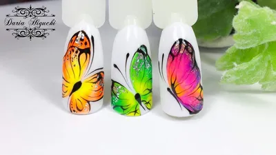 Яркие фотографии бабочек в гель-лаке