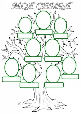 Фотографии, рассказывающие вашу семейную сагу: Генеалогическое дерево шаблон