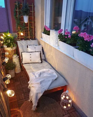Изображение гирлянды на балконе: зажгите свет в вашем доме