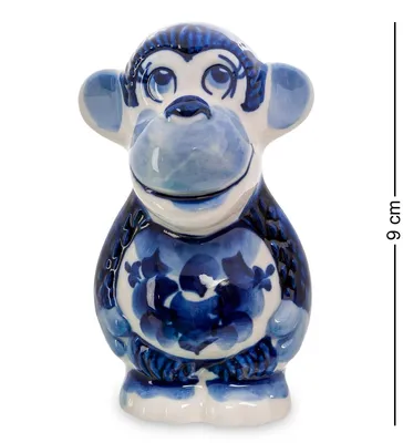 Красочный рисунок голубой обезьяны 4K