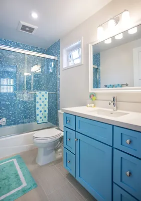 Голубая ванная комната: скачать JPG, PNG, WebP