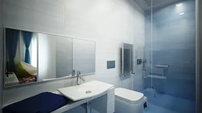 Фото голубой ванной комнаты в разных форматах
