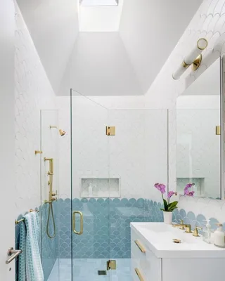 Новые фото голубой ванной комнаты