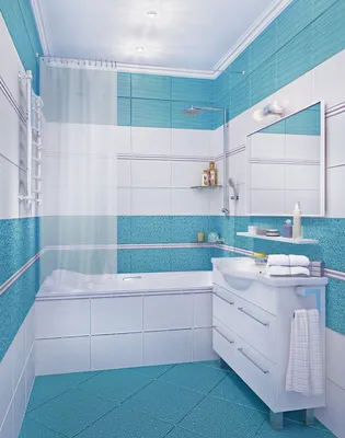 Фото голубой ванной комнаты в PNG формате