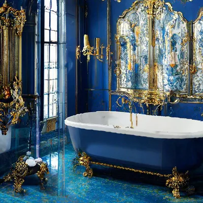 Голубая ванная комната: выберите размер изображения для скачивания
